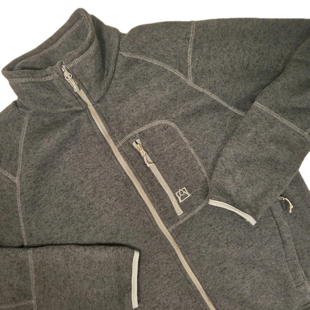 Avalanche Full Zip Fleece Jacket Mens Large Charcoal Hiking Camping Gorpcore
